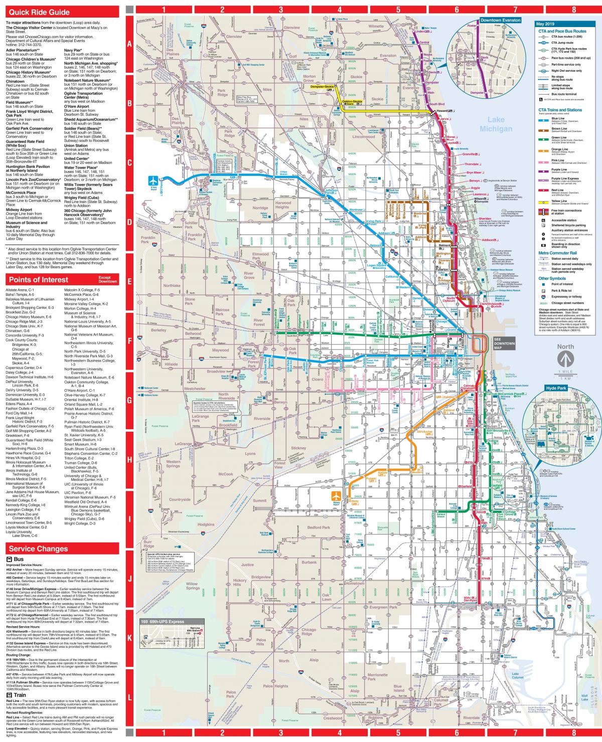 Chicago bus station map