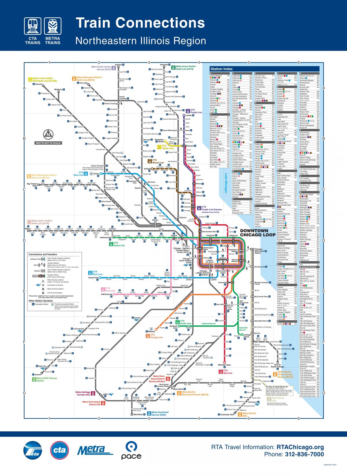 Chicago railway stations map