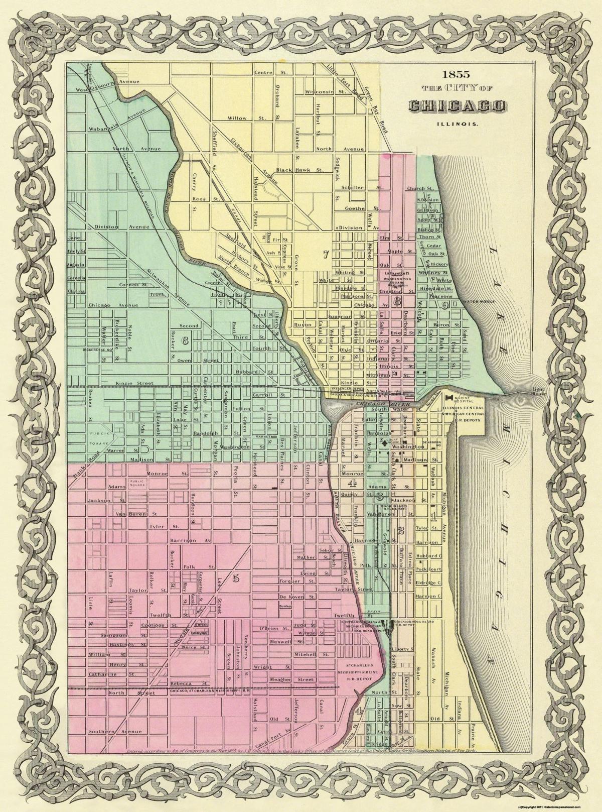 Chicago antique map