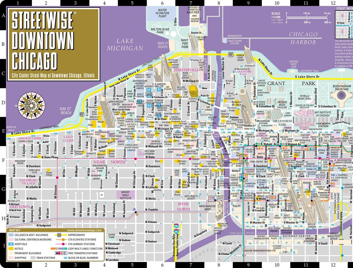 Chicago walking tours map