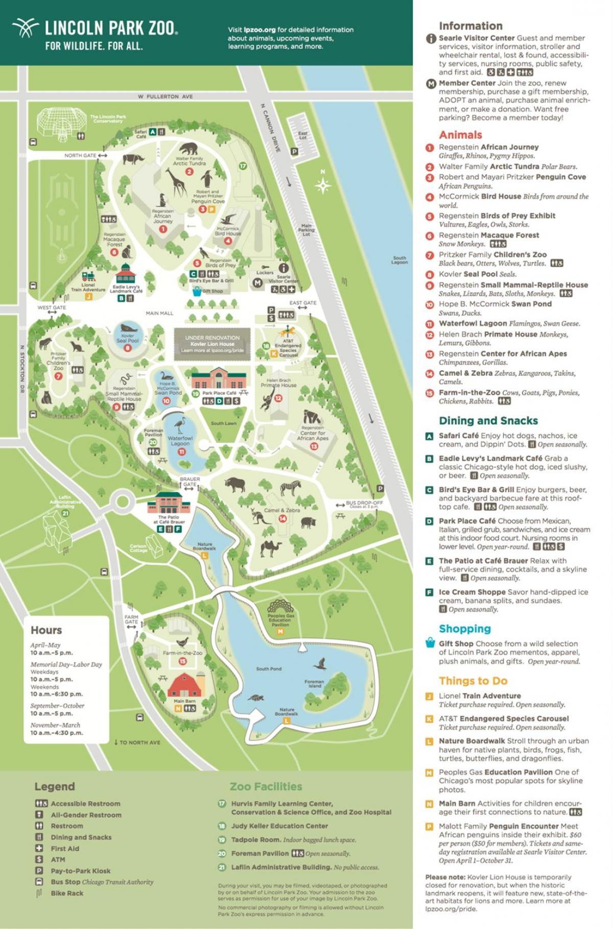 Chicago zoo park map